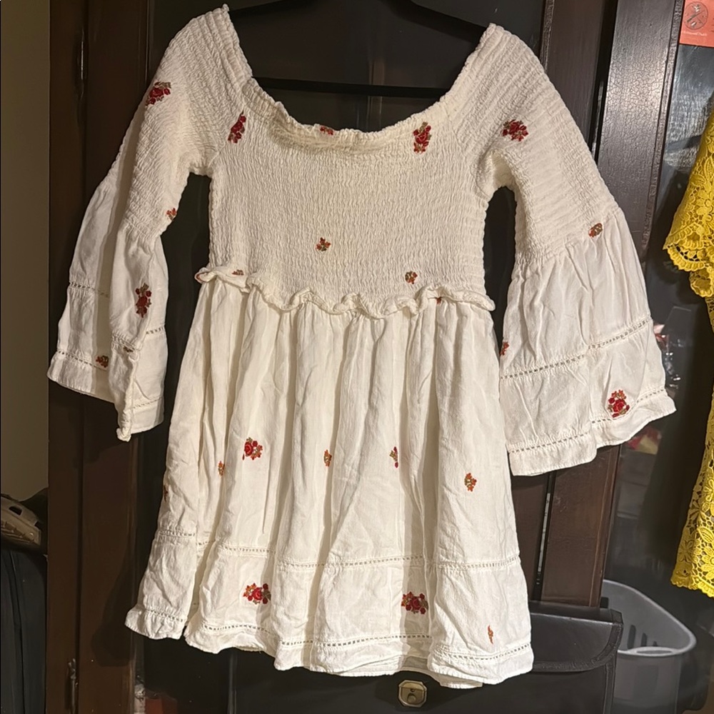 White Floral ladies  Dress